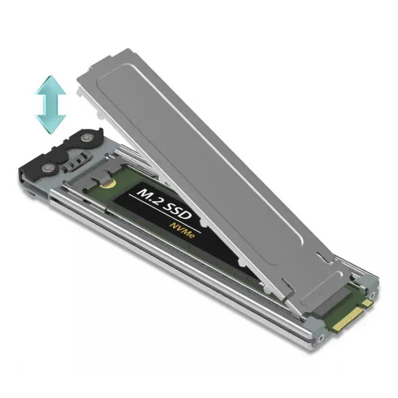 Icy Dock ExpressSlot Elite MB842M5P-B adaptador com 2 baías amovíveis para SSD M.2 NVMe, PCIe 5.0 x8
