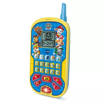 Telefone infantil VTech PAW Patrol telefone de aprendizagem — para crianças a partir de 2 anos, azul/amarelo, 140 g