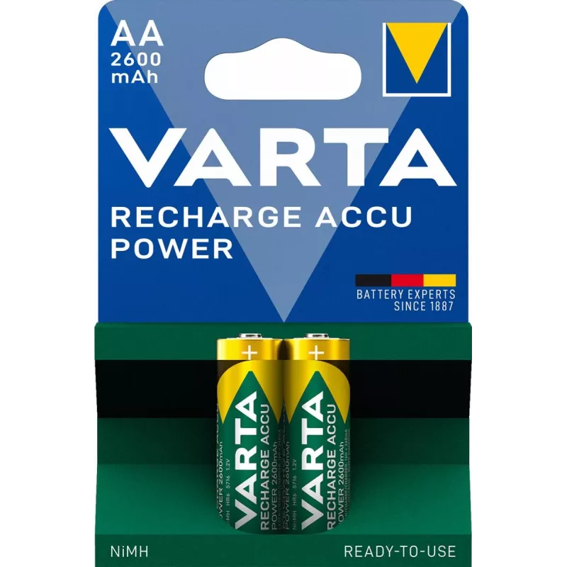 Pilha recarregável VARTA AA NiMH 2600mAh