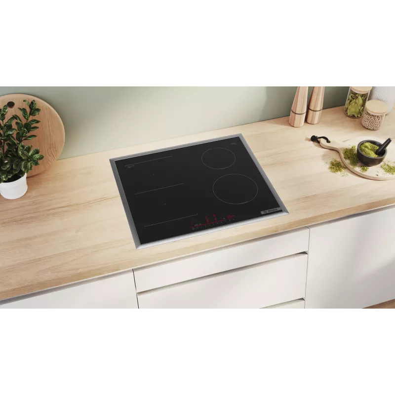 Placa Bosch Serie 6 PVS645HB1E preta encastrar 60 cm placa de indução por zonas 4 zona(s)