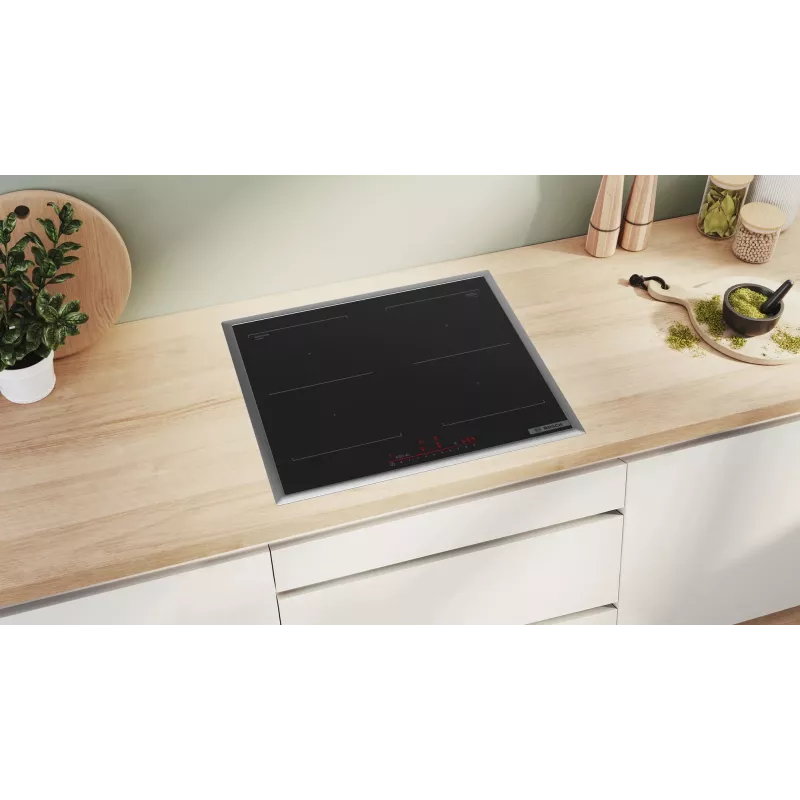 Placa Bosch Serie 6 PVQ645HB1E preta integrada 60 cm placa de indução 4 zona(s)