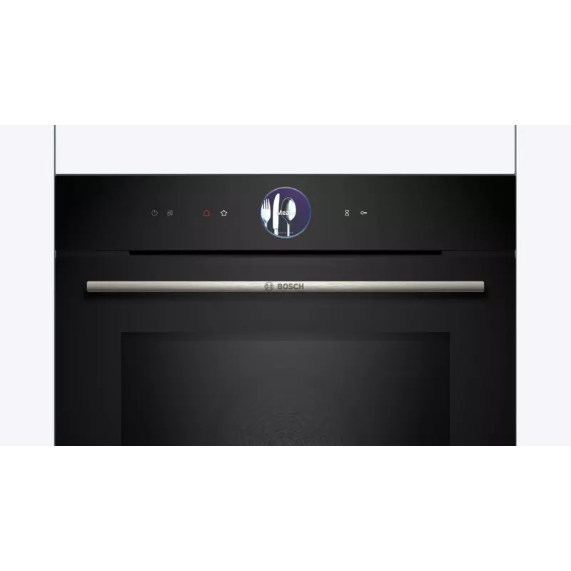 Forno de encastrar Bosch Serie 8 HMG7361B1, 67 L, 3600 W, preto, controlo por toque