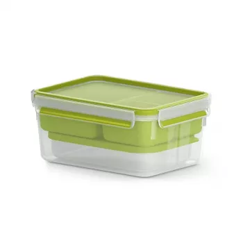 Lancheira EMSA CLIP & GO XL 2,3 L verde, transparente 1 unid.