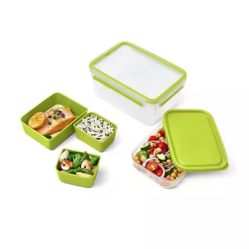 Lancheira EMSA CLIP & GO XL 2,3 L verde, transparente 1 unid.