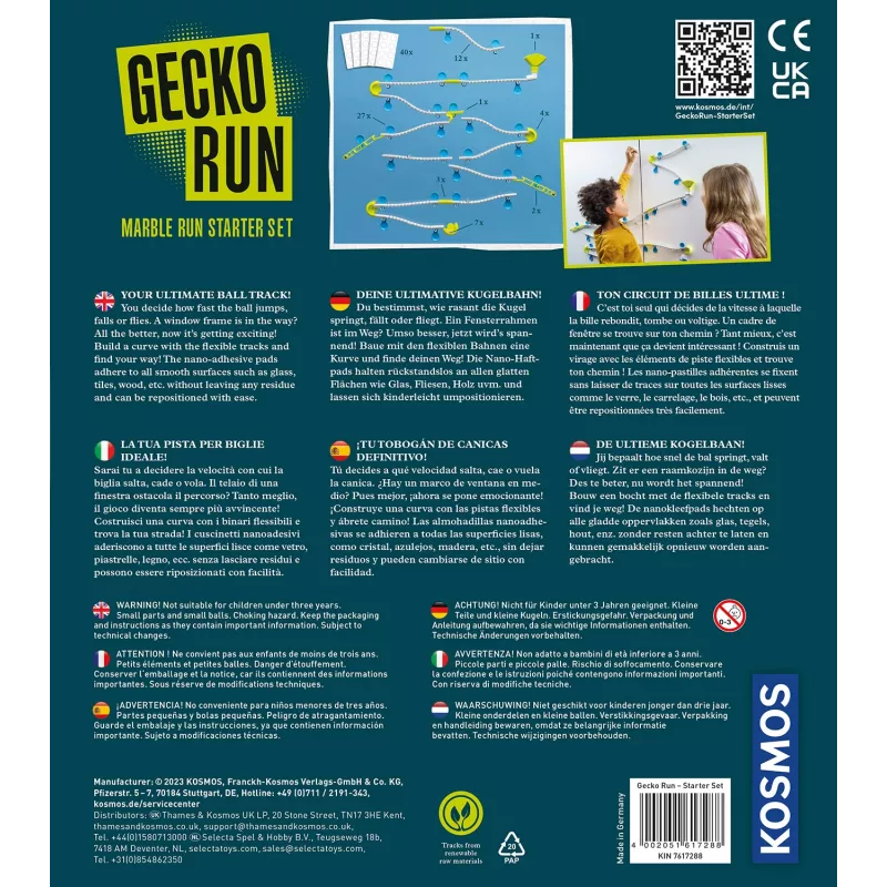 Kosmos Gecko Run pista de berlindes conjunto inicial V1 (44312902), a partir dos 8 anos
