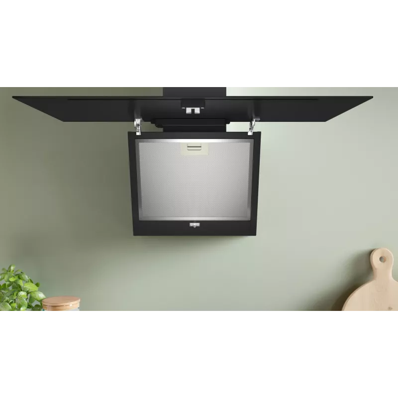 Exaustor Bosch DWK85DK60, exaustor de encastrar tipo campânula, preto, 80 cm de largura