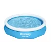 Conjunto de piscina insuflável redonda Bestway Fast Set 3,05 m x 66 cm, 3200 L, piscina insuflável, criança e adulto, azul, branco, 9,26 kg