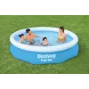 Conjunto de piscina insuflável redonda Bestway Fast Set 3,05 m x 66 cm, 3200 L, piscina insuflável, criança e adulto, azul, branco, 9,26 kg