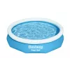 Conjunto de piscina insuflável redonda Bestway Fast Set 3,05 m x 66 cm, 3200 L, piscina insuflável, criança e adulto, azul, branco, 9,26 kg