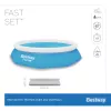 Conjunto de piscina insuflável redonda Bestway Fast Set 3,05 m x 66 cm, 3200 L, piscina insuflável, criança e adulto, azul, branco, 9,26 kg