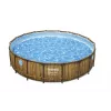 Bestway 56977 Piscina desmontável com estrutura de aço redonda 23062 L castanha