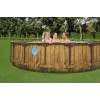 Bestway 56977 Piscina desmontável com estrutura de aço redonda 23062 L castanha