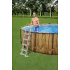 Bestway 56977 Piscina desmontável com estrutura de aço redonda 23062 L castanha