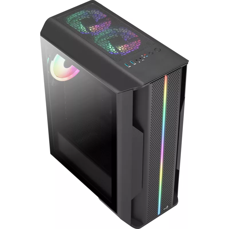 Aerocool Splinter Duo-G-BK-v1 caixa ATX Mid Tower, vidro temperado, preto
