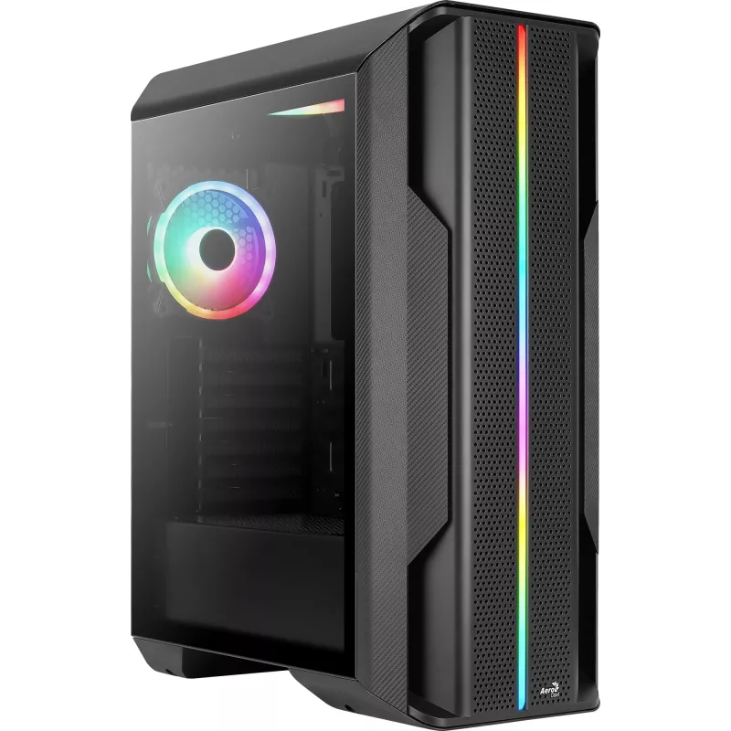 Aerocool Splinter Duo-G-BK-v1 caixa ATX Mid Tower, vidro temperado, preto