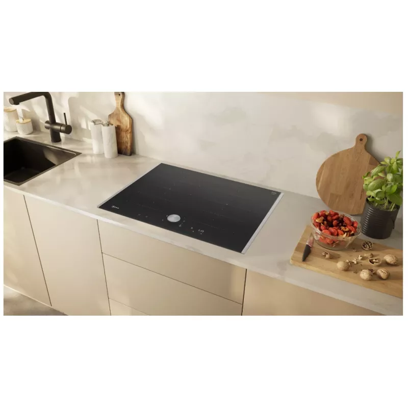 Placa de indução Neff T67TTX4L0 preta de encastrar 70 cm com 4 zonas