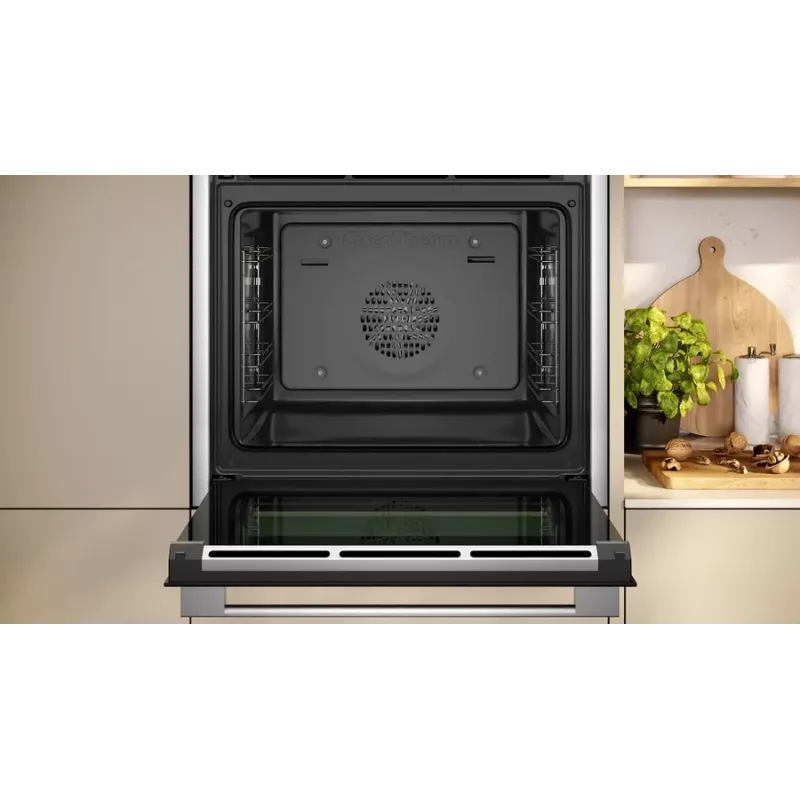 Forno Neff N 70 B24CR31N0 71 L preto, aço inoxidável