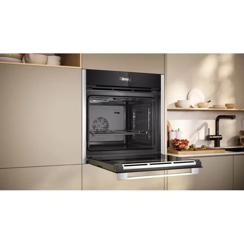 Forno Neff N 70 B24CR31N0 71 L preto, aço inoxidável