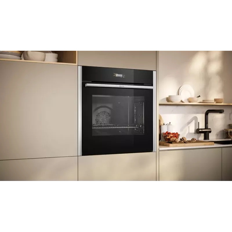 Forno Neff N 70 B24CR71N0 71 L preto, aço inoxidável