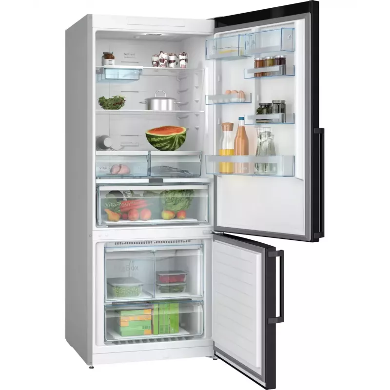 Combinado frigorífico-congelador Bosch Serie 6 KGN76AXDR, independente, 526 L, preto