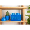 Caixa de arrumação Room Copenhagen LEGO Storage Brick 4 Top Lid Glitter — azul/transparente