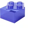 Caixa de arrumação Room Copenhagen LEGO Storage Brick 4 Top Lid Glitter — lilás/transparente