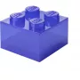 Caixa de arrumação Room Copenhagen LEGO Storage Brick 4 Top Lid Glitter — lilás/transparente