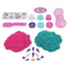 Kinetic Sand Shimmer, conjunto de brincar padaria de unicórnio, 16 oz (turquesa cintilante e rosa néon), 8 ferramentas de unicórnio, brinquedo sensorial para crianças a partir dos 3 anos
