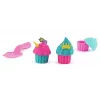 Kinetic Sand Shimmer, conjunto de brincar padaria de unicórnio, 16 oz (turquesa cintilante e rosa néon), 8 ferramentas de unicórnio, brinquedo sensorial para crianças a partir dos 3 anos