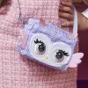 Purse Pets, Print Perfect Hoot Couture Owl, brinquedo interativo e mala de mão com mais de 30 sons e reações, brinquedo para raparigas a partir dos 5 anos