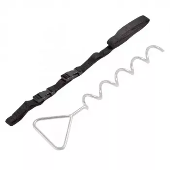 Conjunto de âncoras para trampolim HUDORA 65011 aço preto prateado