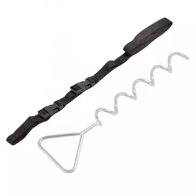 Conjunto de âncoras para trampolim HUDORA 65011 aço preto prateado