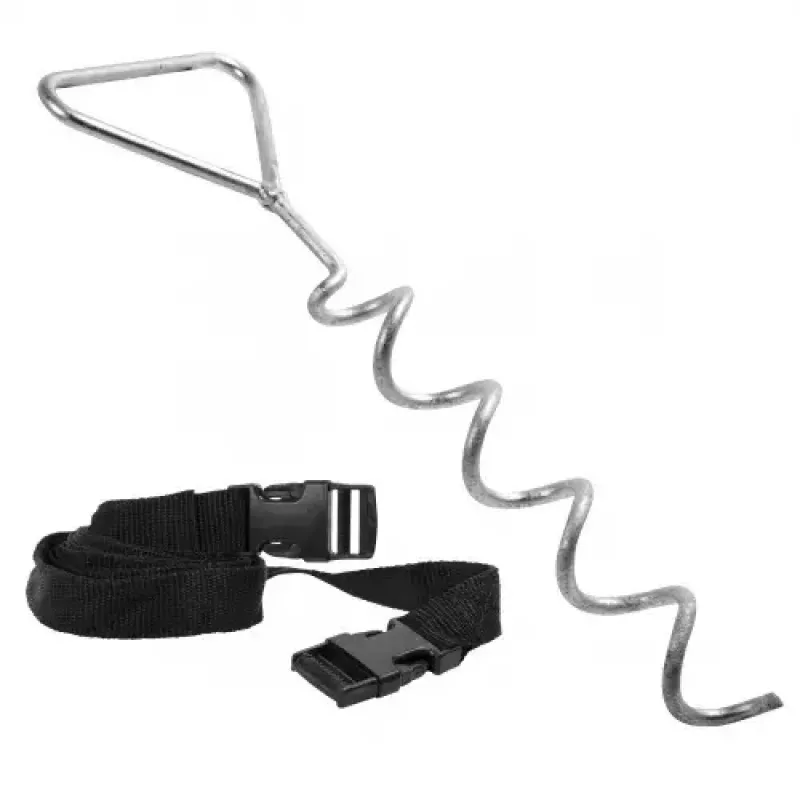 Conjunto de âncoras para trampolim HUDORA 65011 aço preto prateado