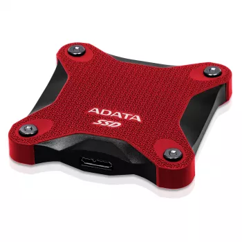 SSD externo ADATA SD620 512 GB, USB 3.2 Gen 2 Micro-USB B, vermelho, caixa de silicone