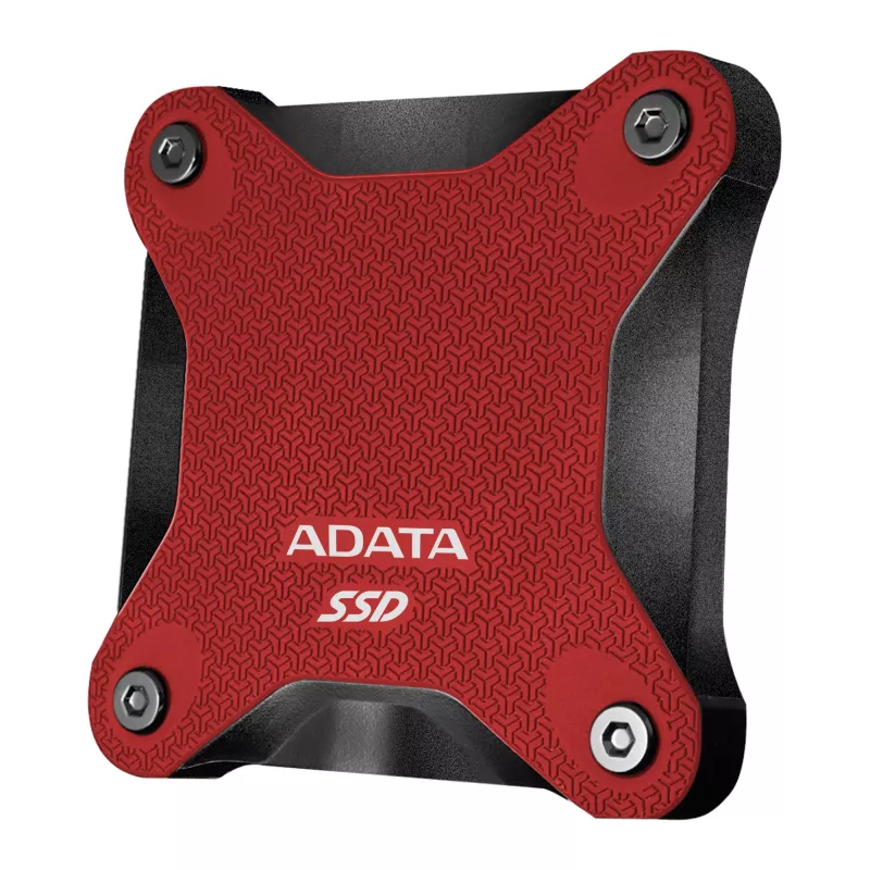 SSD externo ADATA SD620 512 GB, USB 3.2 Gen 2 Micro-USB B, vermelho, caixa de silicone