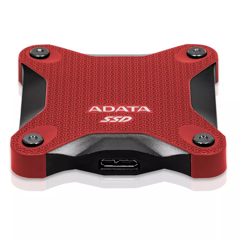 SSD externo ADATA SD620 512 GB, USB 3.2 Gen 2 Micro-USB B, vermelho, caixa de silicone