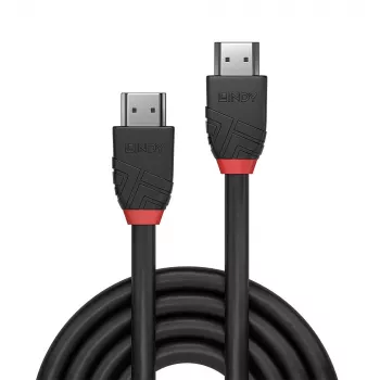 Cabo HDMI Lindy 0,5 m 8K60Hz linha preta ficha macho para ficha macho