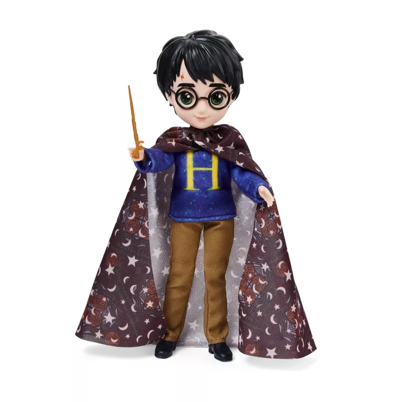Wizarding World Harry Potter, conjunto de presente de boneca Harry Potter de 8 polegadas com capa de camuflagem e 5 acessórios de boneca, brinquedo infantil a partir dos 6 anos