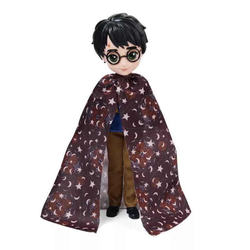 Wizarding World Harry Potter, conjunto de presente de boneca Harry Potter de 8 polegadas com capa de camuflagem e 5 acessórios de boneca, brinquedo infantil a partir dos 6 anos