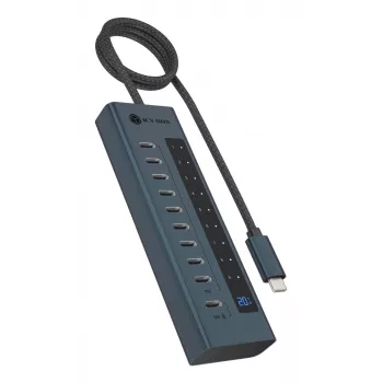 Hub USB icybox IB-HUB1450-C31 — 10 portas, USB 3.2