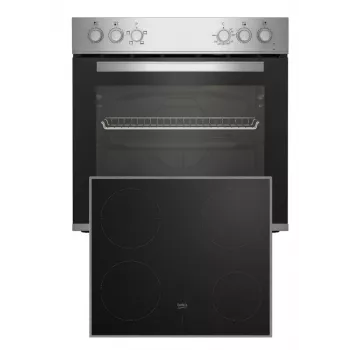 Conjunto de cozinha Beko BBUC12020X placa vitrocerâmica elétrica
