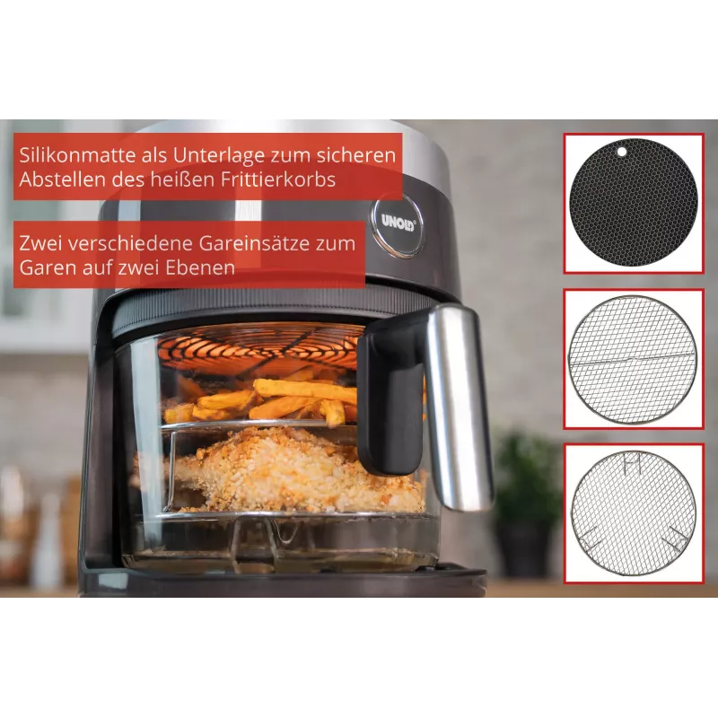 Fritadeira de ar quente Unold 58695 individual 3,5 L autónoma 1200 W preto