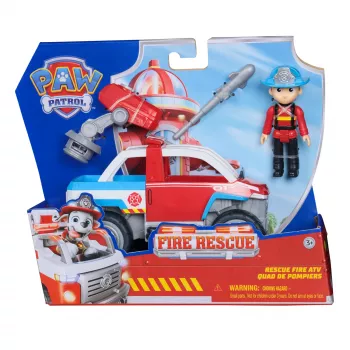 Veículo de brinquedo Spin Master Paw Patrol carro de bombeiros veículo de resgate do Ryder com lançador de drone e figura do Ryder