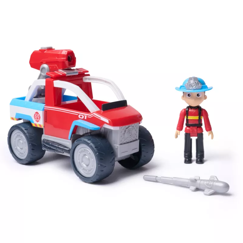 Veículo de brinquedo Spin Master Paw Patrol carro de bombeiros veículo de resgate do Ryder com lançador de drone e figura do Ryder