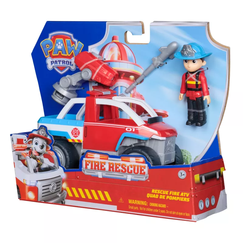 Veículo de brinquedo Spin Master Paw Patrol carro de bombeiros veículo de resgate do Ryder com lançador de drone e figura do Ryder