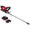 Einhell GE-CH 1846 Li Kit corta-sebes a bateria, 18 V, bateria de iões de lítio de 2,0 Ah, lâmina dupla, comprimento de corte 52 cm, vermelho/preto