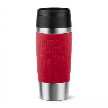 Caneca de viagem EMSA Travel Mug Classic N2020400 360 ml preto, vermelho, aço inoxidável