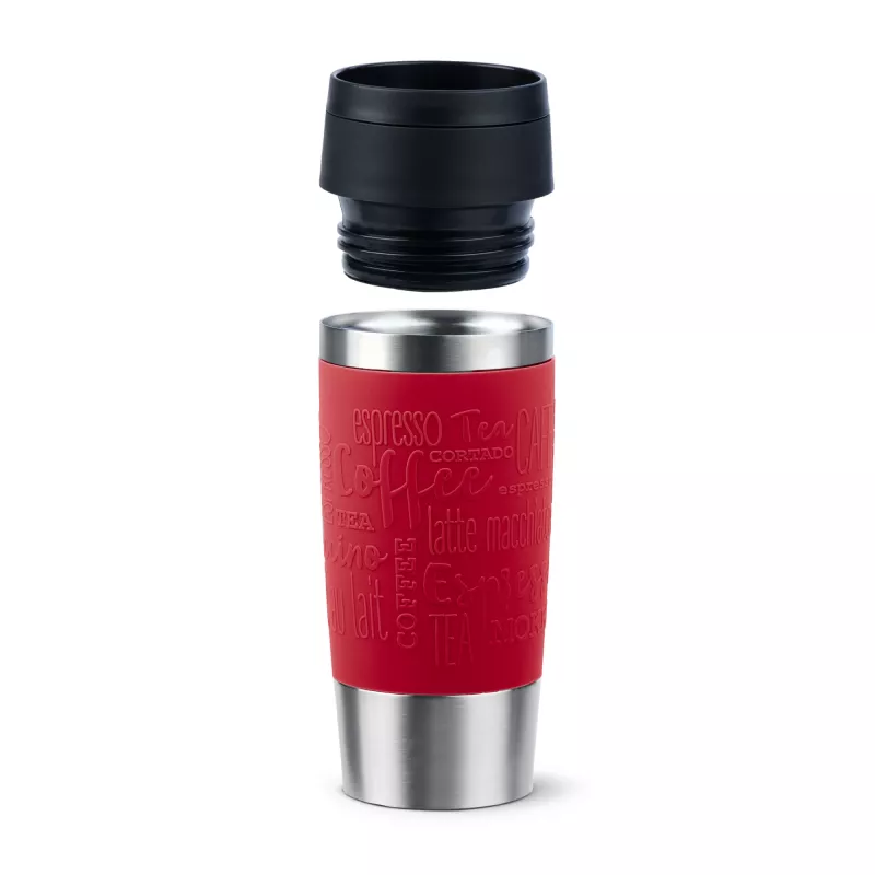Caneca de viagem EMSA Travel Mug Classic N2020400 360 ml preto, vermelho, aço inoxidável