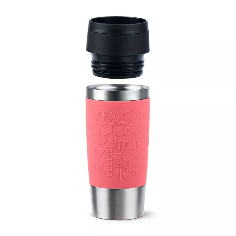 Caneca de viagem EMSA Travel Mug Classic 360 ml coral em aço inoxidável