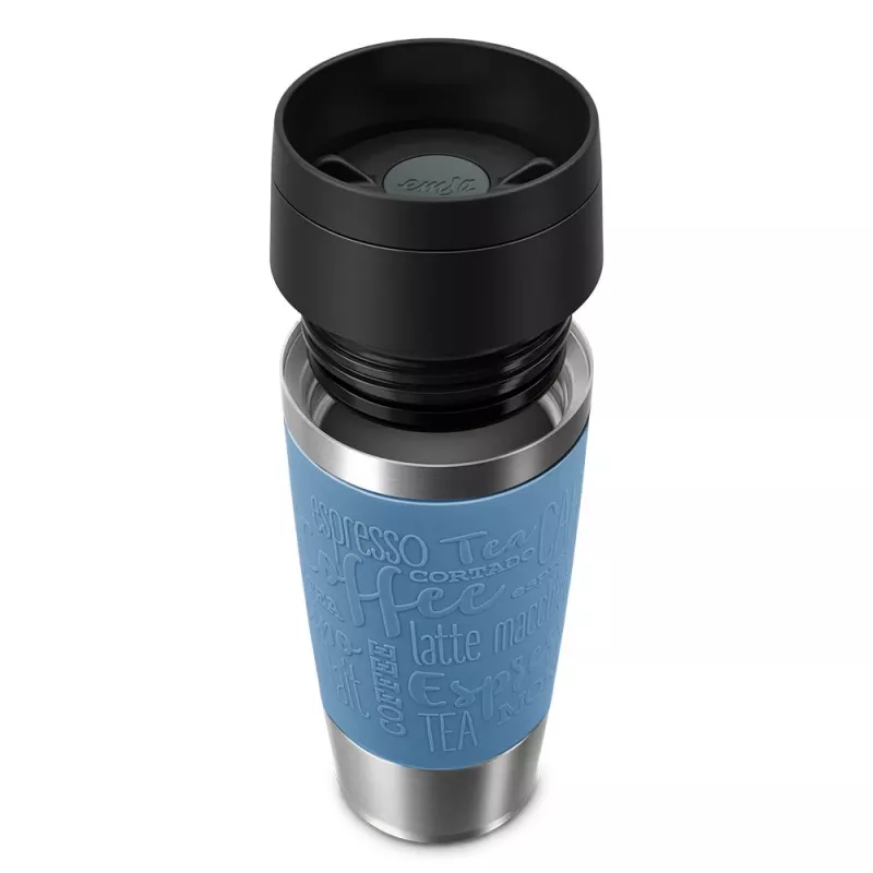 Caneca de viagem EMSA Travel Mug Classic 360 ml azul em aço inoxidável